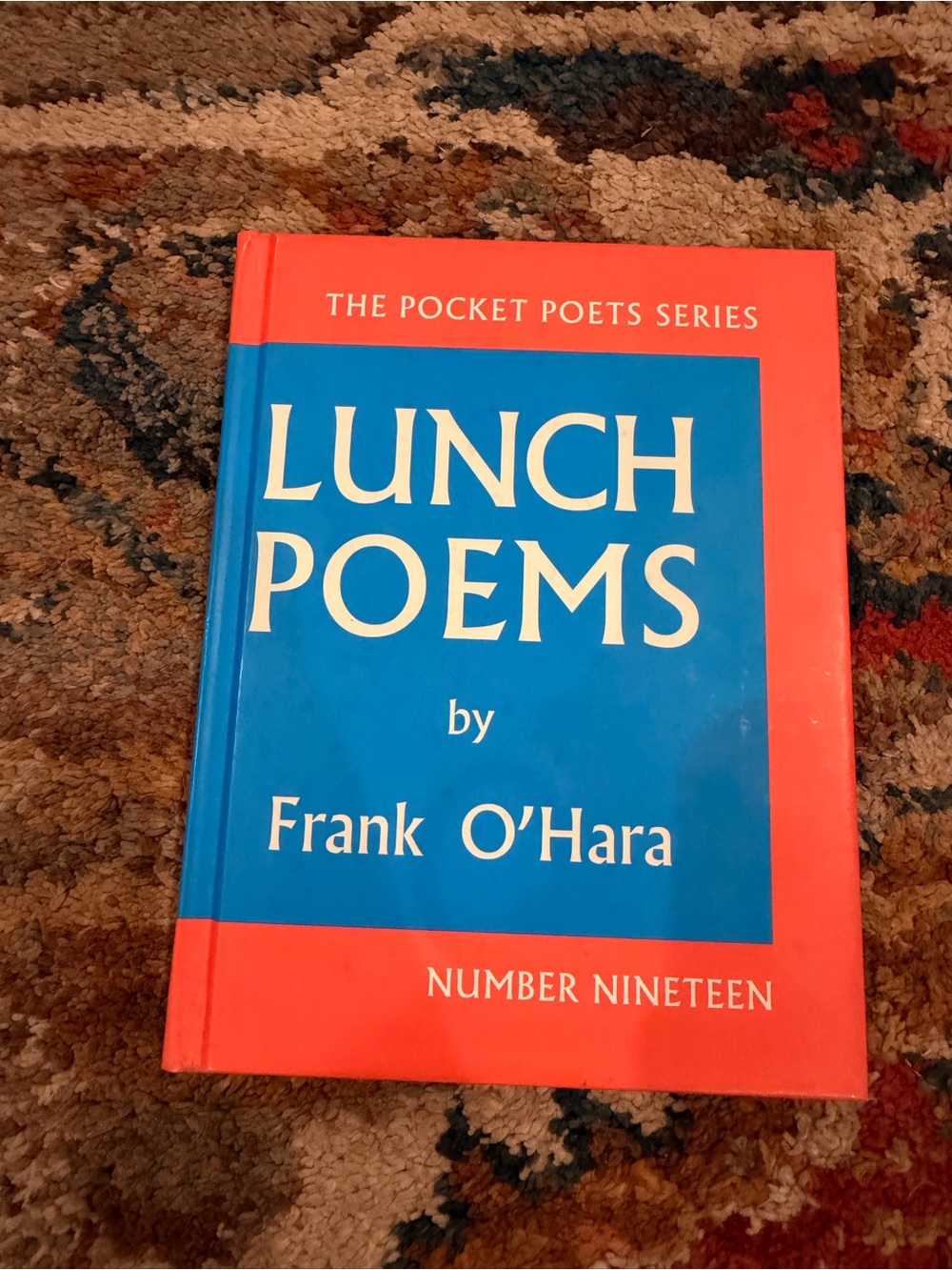Lunch Poems Hardcover Coffee Table Book - Blue & Red